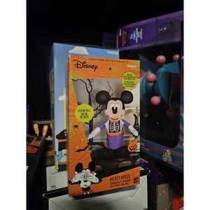 Gemmy Disney Mickey Mouse Vampire 18" Tabletop Inflatable Halloween Purple Black